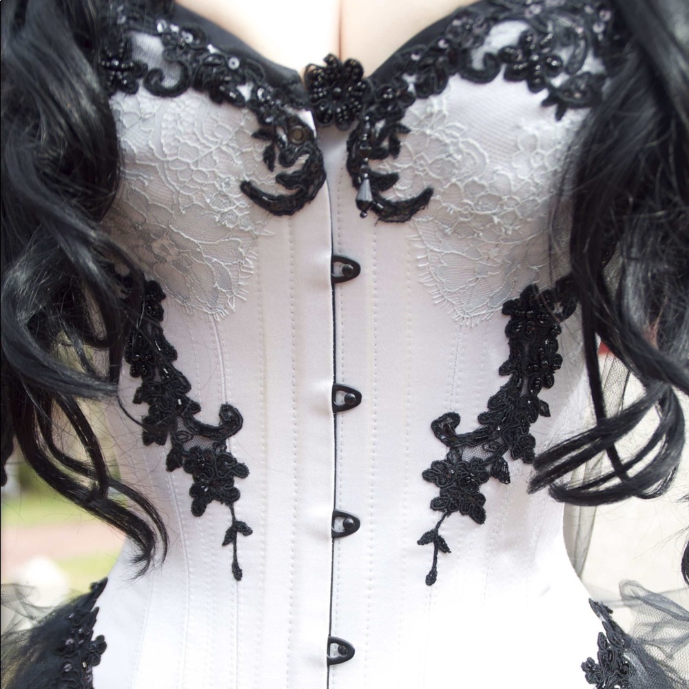 Gothic corset wedding dress